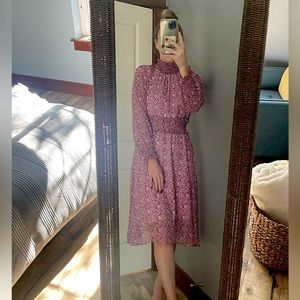 High Collared Pink Dress